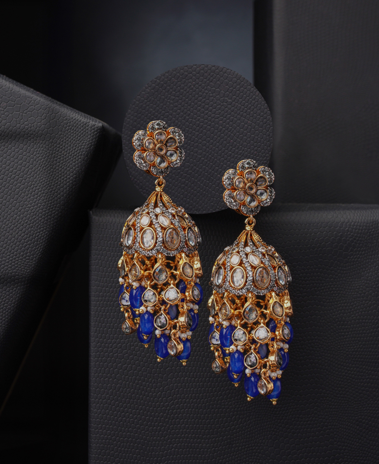 Sapphire Polki Jhumka 2