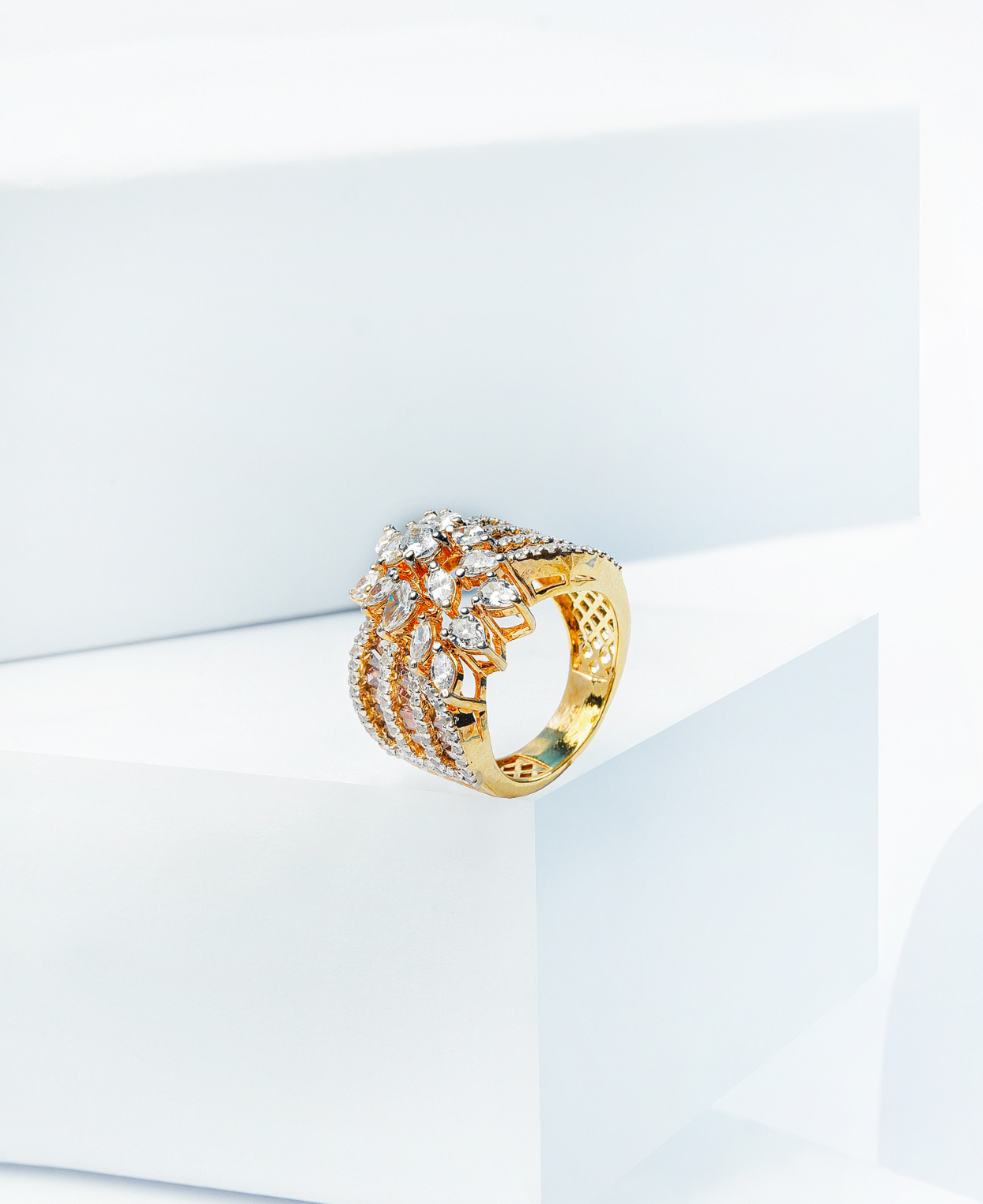 Amethyst Baguette Cuff Ring