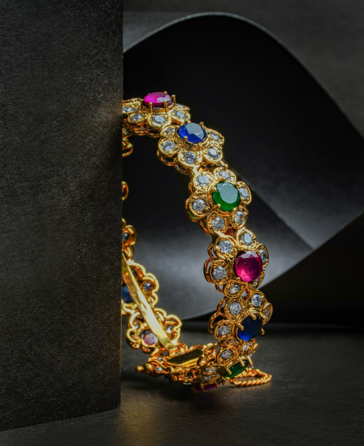 Multi Colored Polki Kara