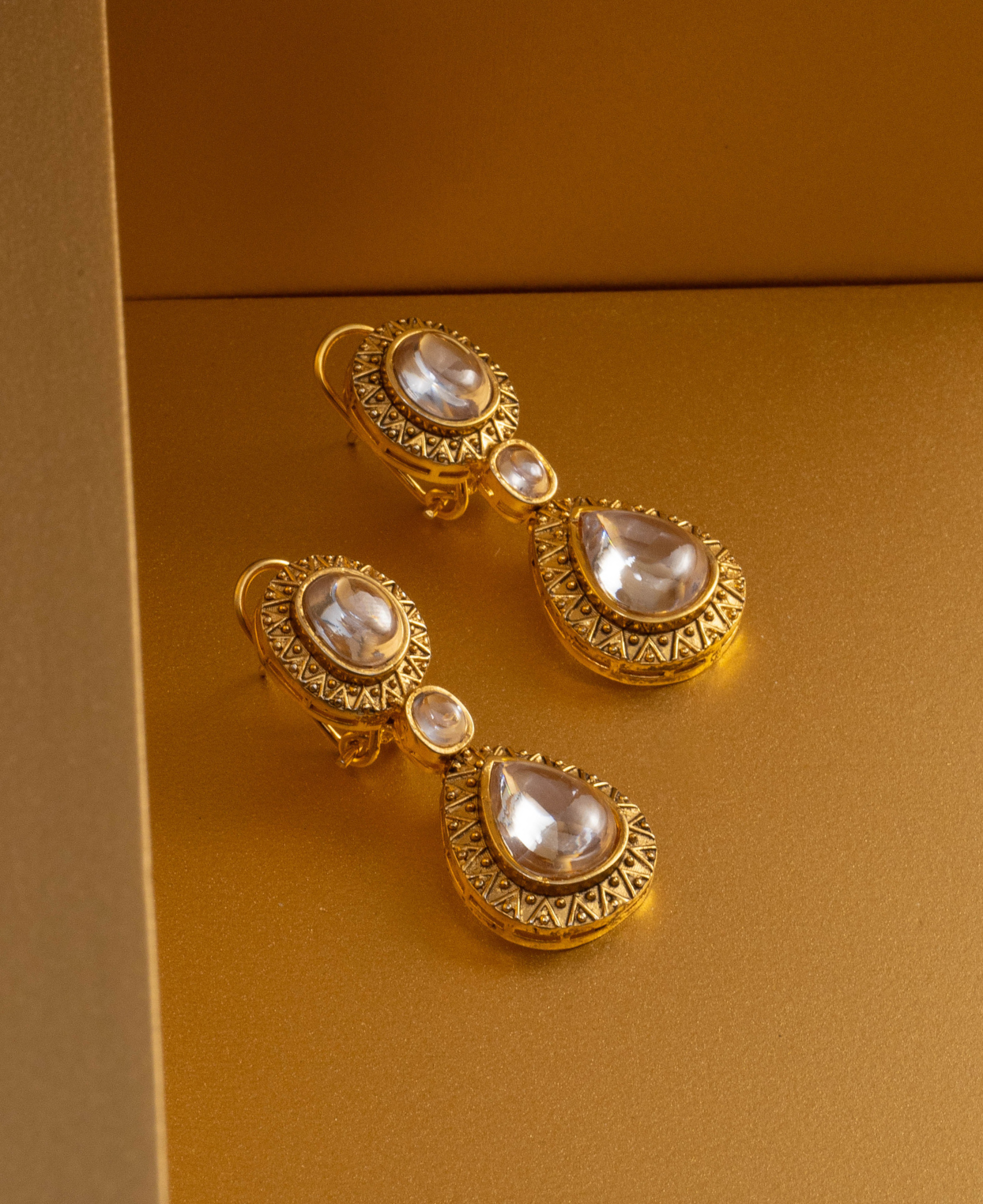 Polki Gold Earrings