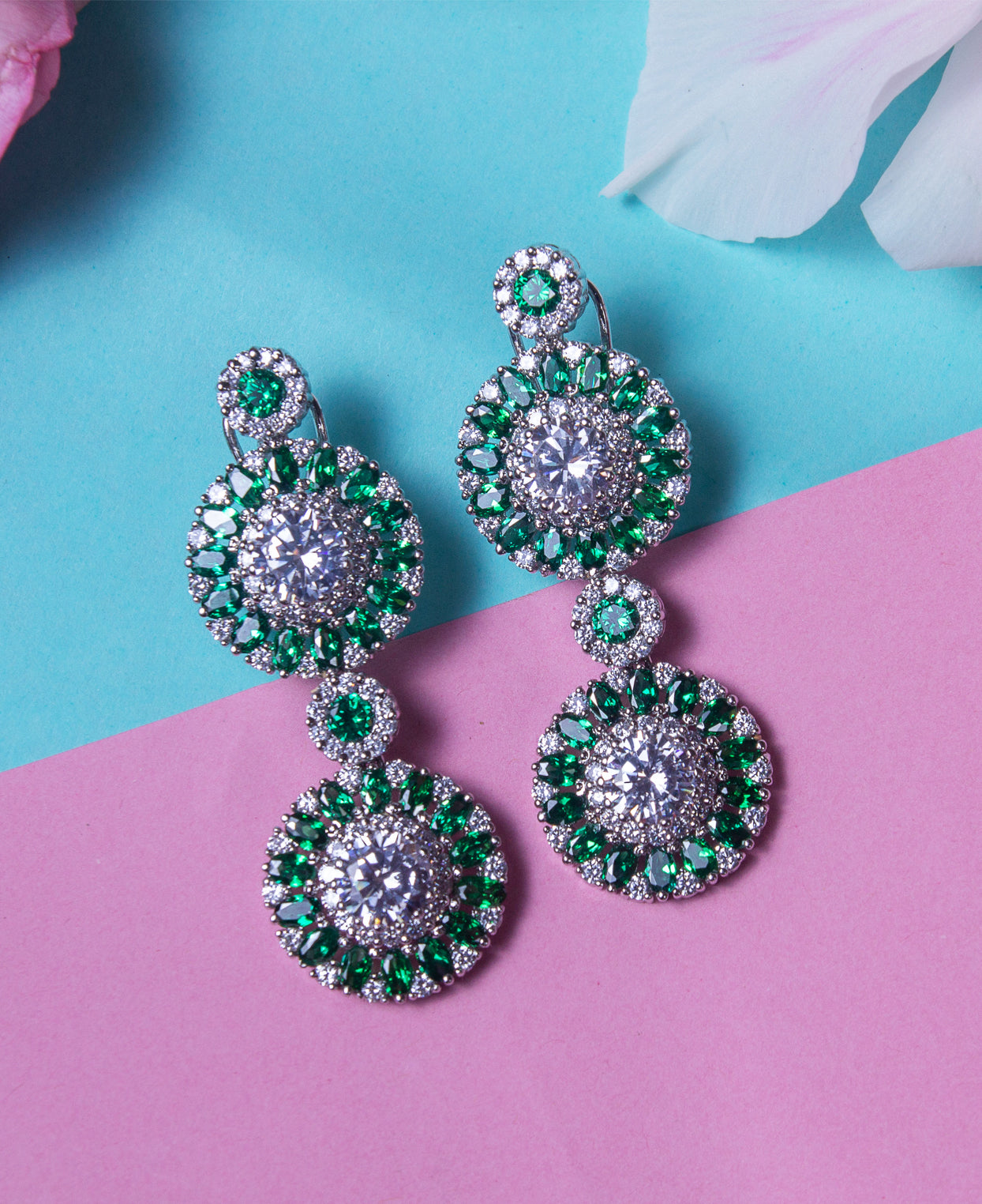 Emerald Colored Earrings