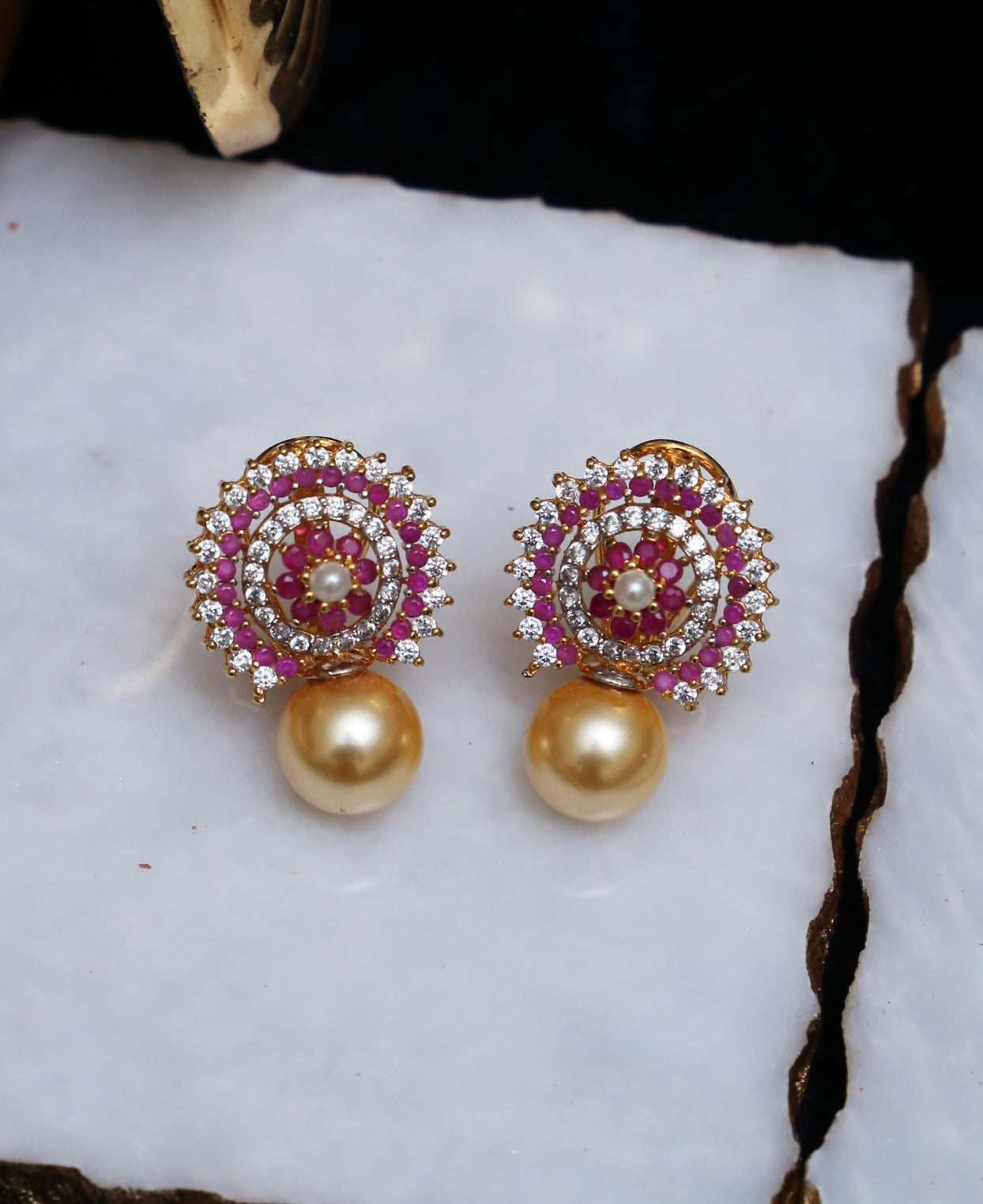 Ruby Gold Pearl Tops