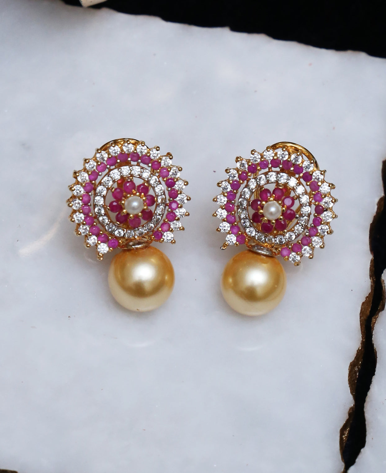 Ruby Gold Pearl Tops