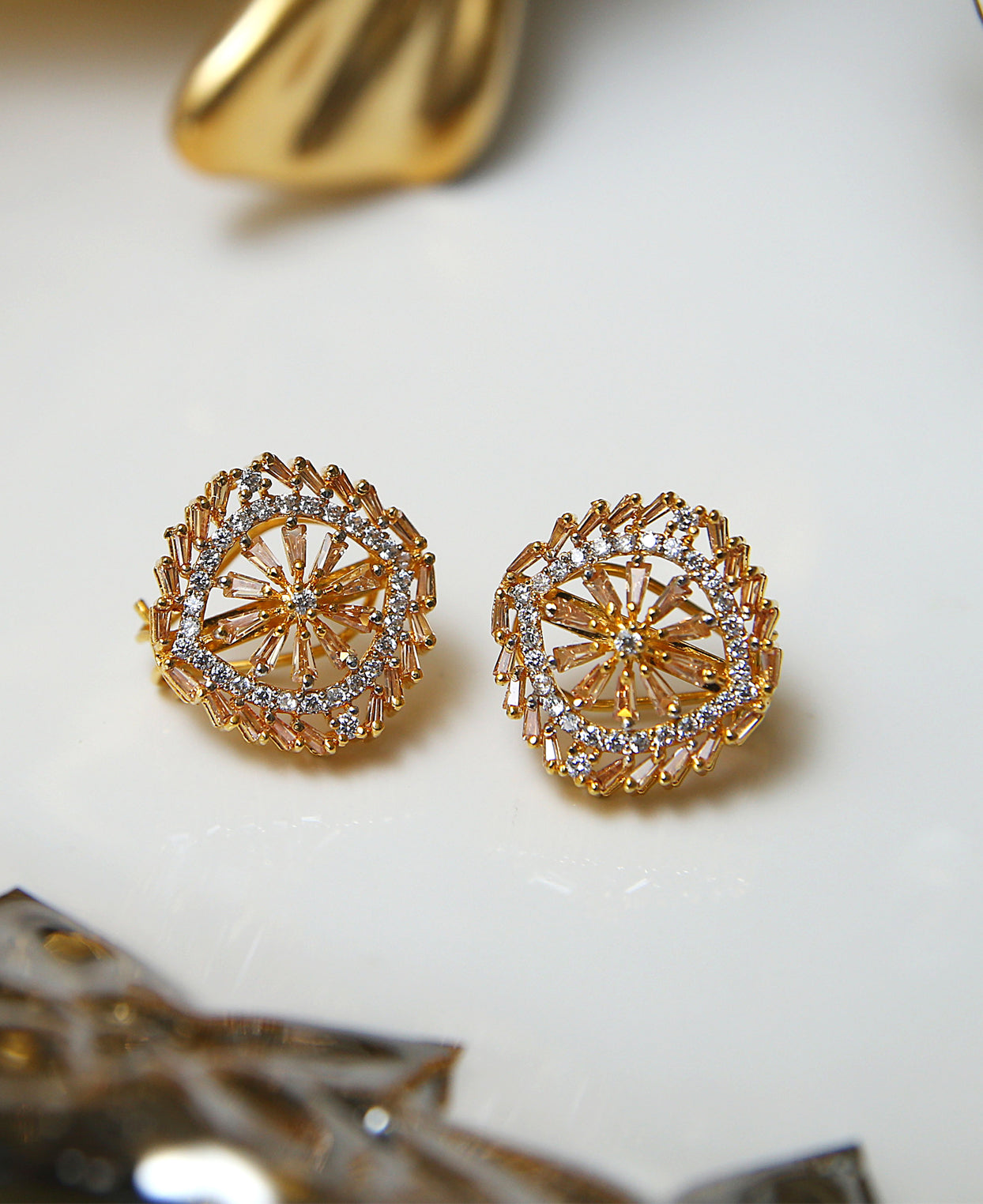 Champagne Baguette Studs 2