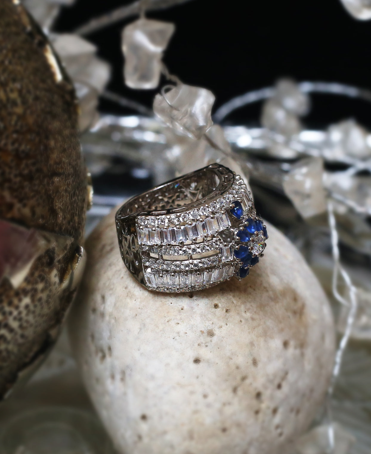 Zircon Taper Sapphire Ring