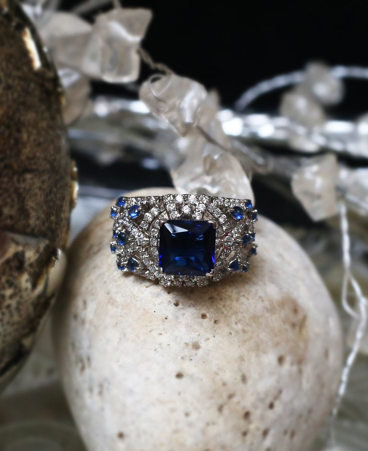 Sapphire Night Ring