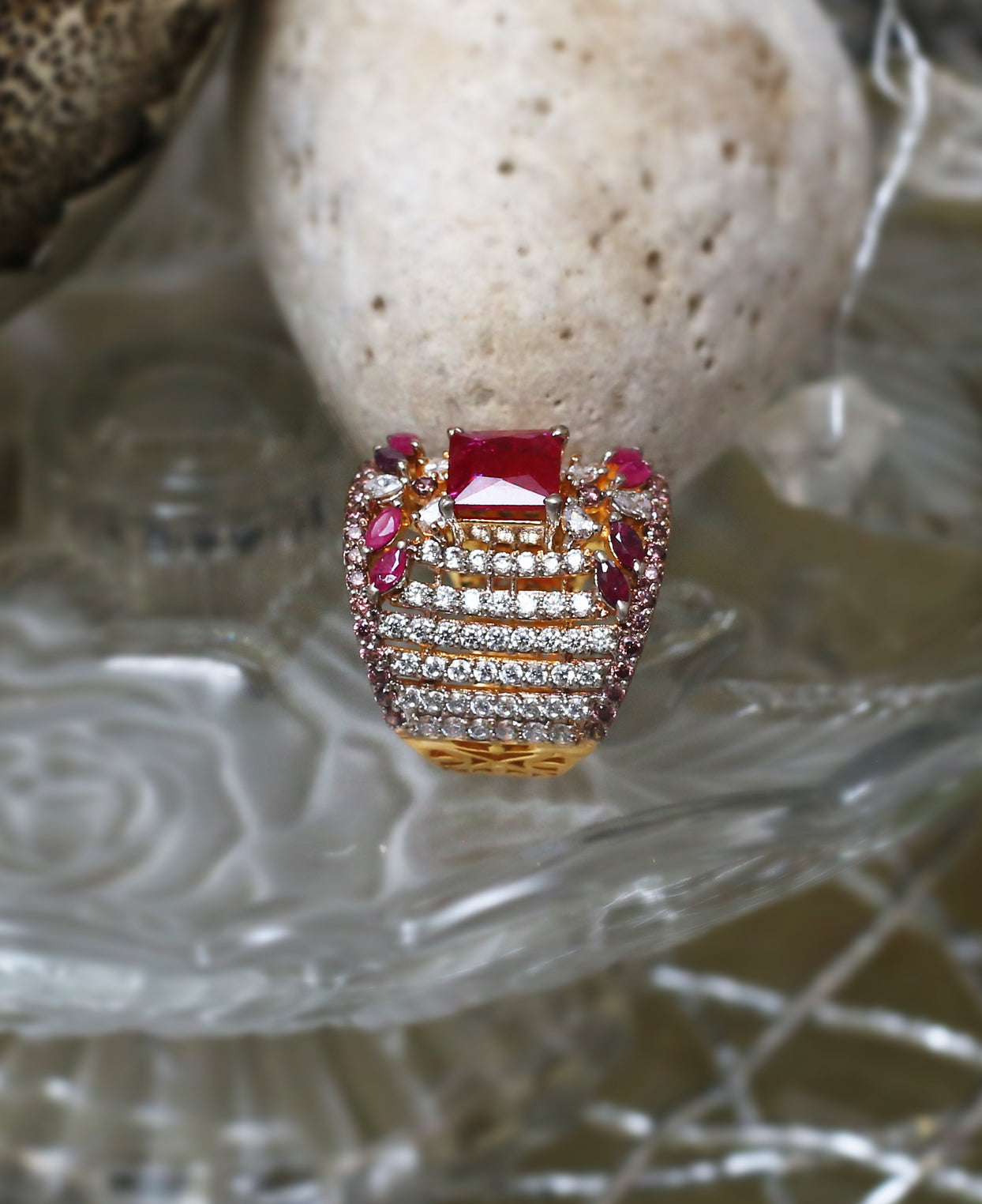 Ruby Baguette Solitiare Ring