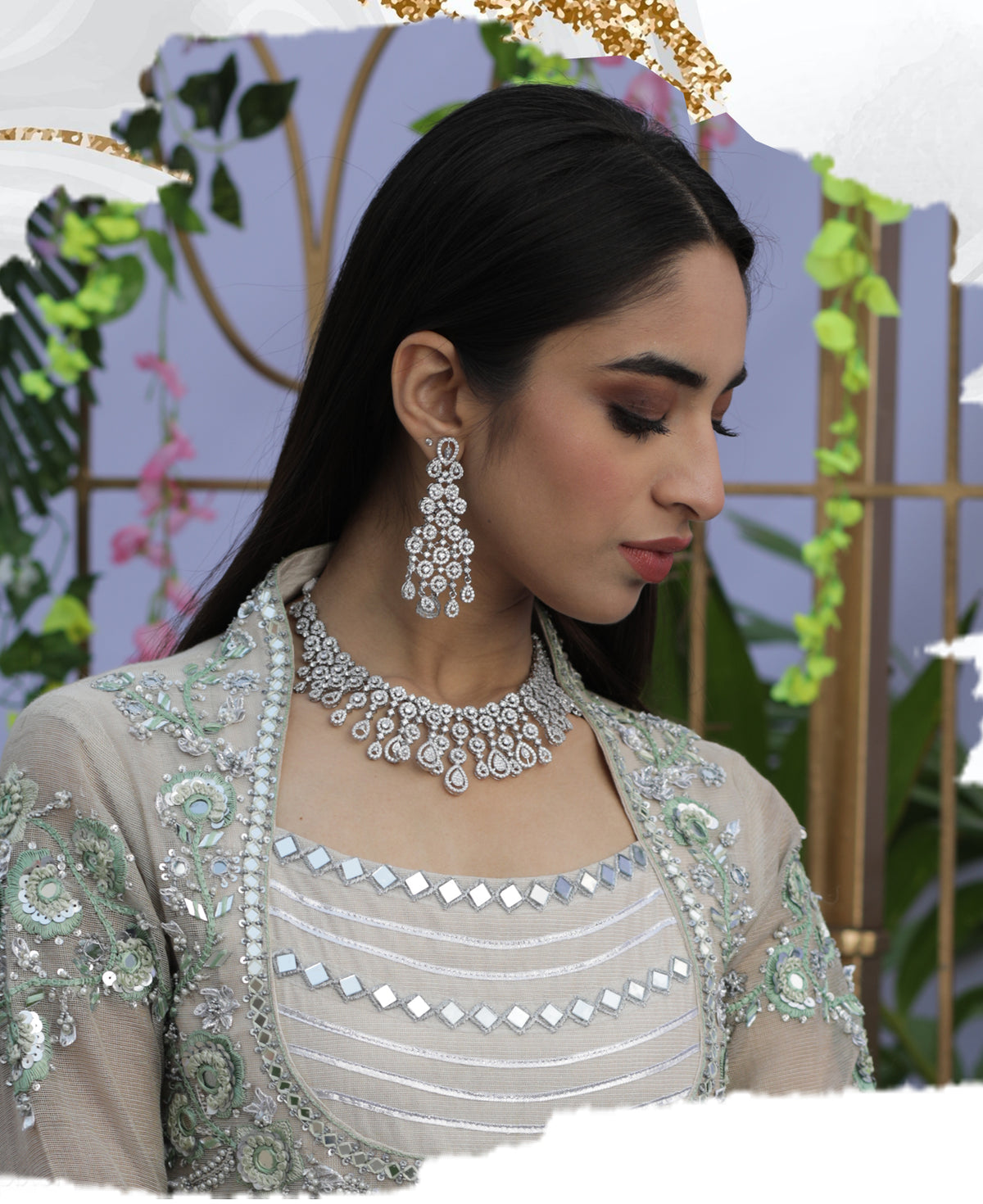 Valima Roti Set Diamond Like Valima Bridal Set