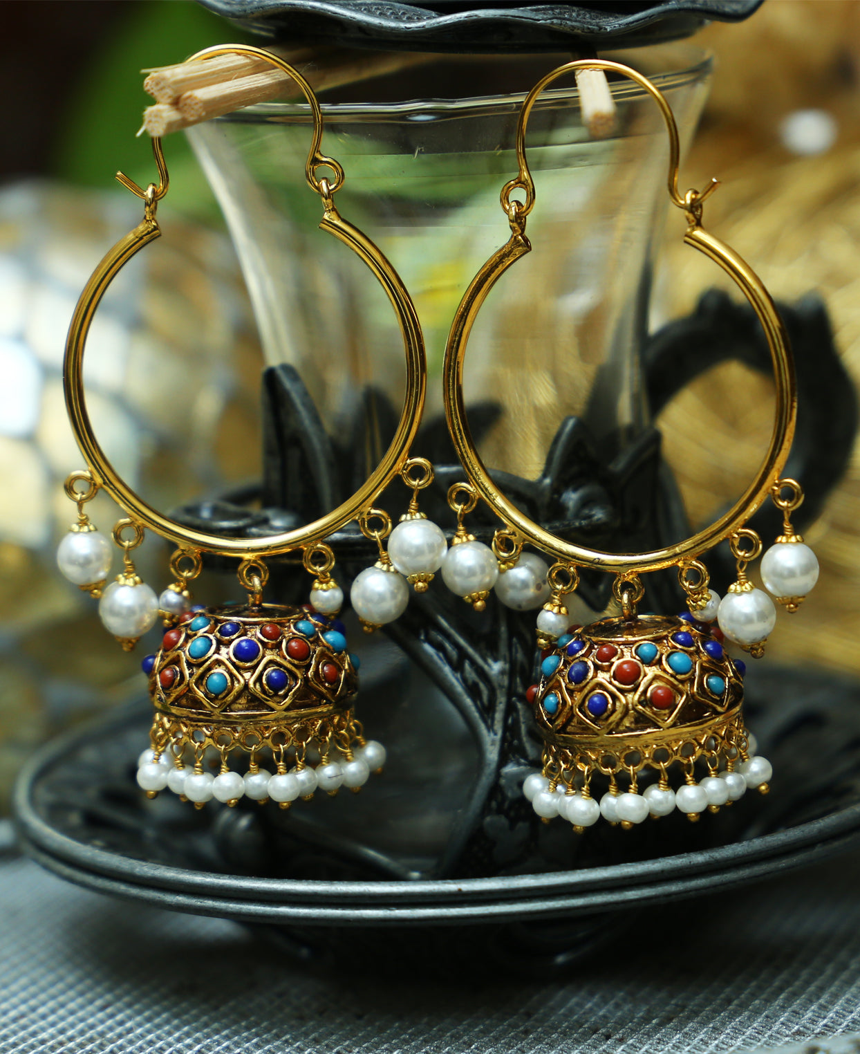 Buy Gold Jhumka Indian Jewelry Pakistani Jewelry Punjabi Online in India   Etsy