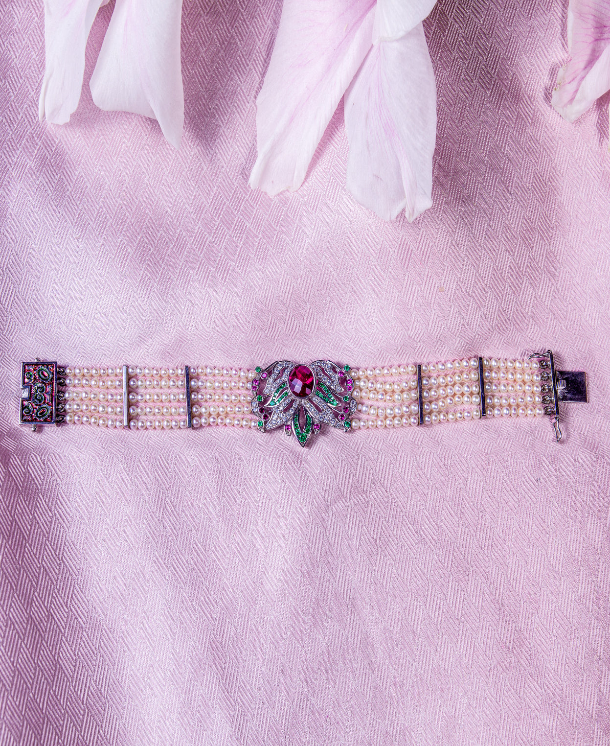 Vintage Bracelet with Pearl Strings
